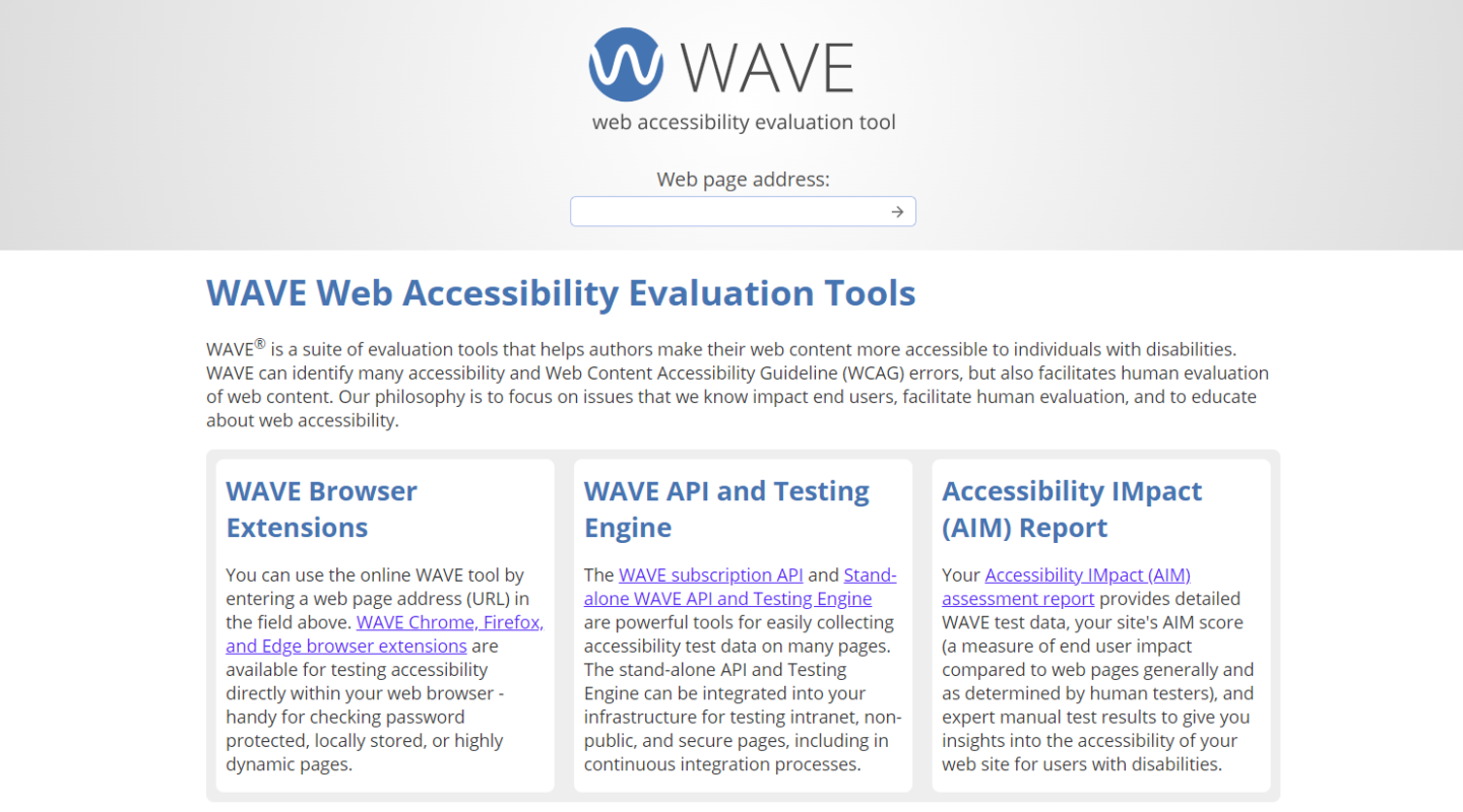 Wave - web accessibility evaluation tool