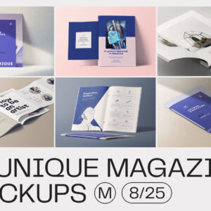 Free 25 Unique magazine mockups