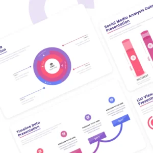 Modern timeline with Neon Glassmorphism Infography Ui