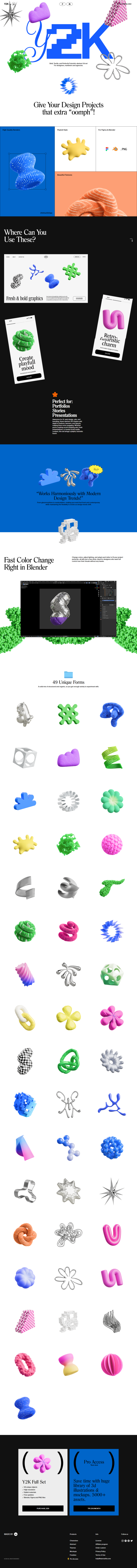 Y2K Abstract 3D Illustrations